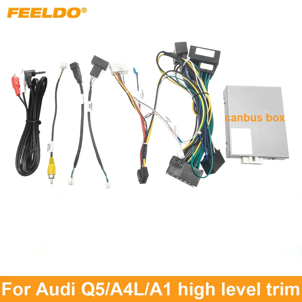 

Автомобильный 16-контактный аудио жгут проводов FEELDO с can-шиной и LVDS для Audi Q5/A4L/A1 (11-15) стерео проводной Адаптер для установки