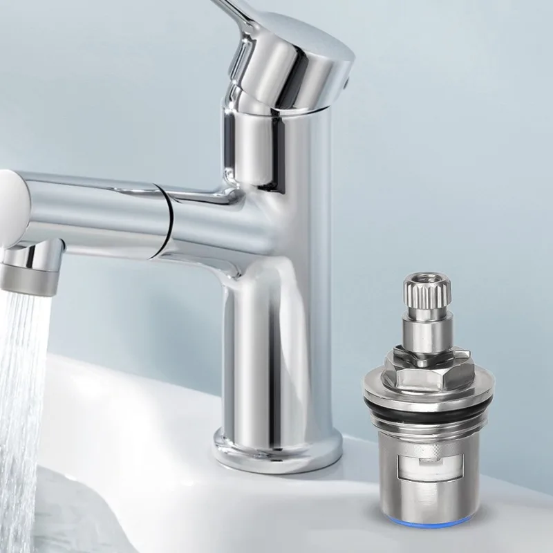 Faucet Cartridges Replacement Stainless Steel Tap Valves Household Single Angle Valve 1/4pcs for Kitchen Bathroom