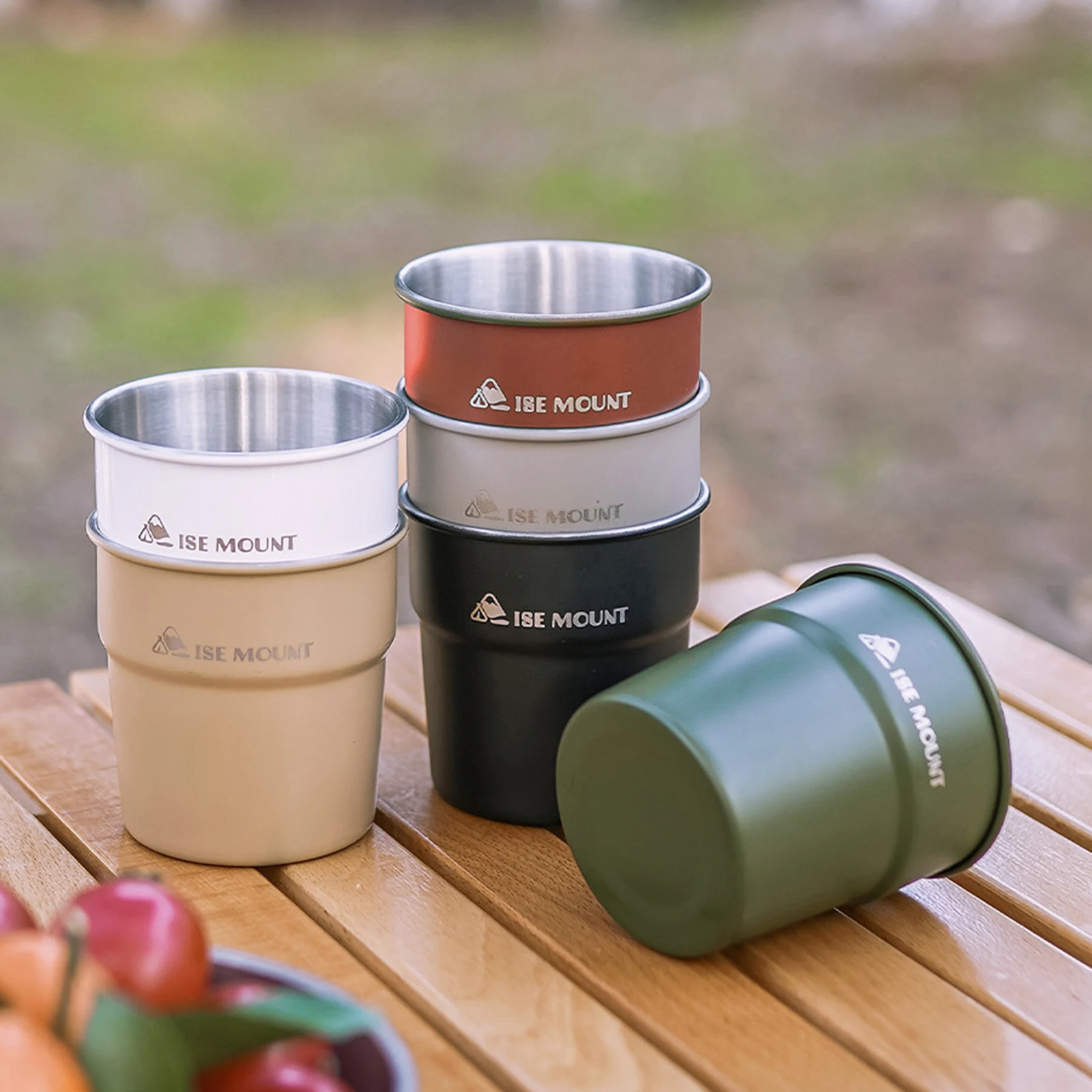 4Pcs Stainless Steel Cups Camping Cups Set 300ml Capacity Drink Cups Coffee Tea Water Cup for Outdoor Travel Camping Hiking Home 6