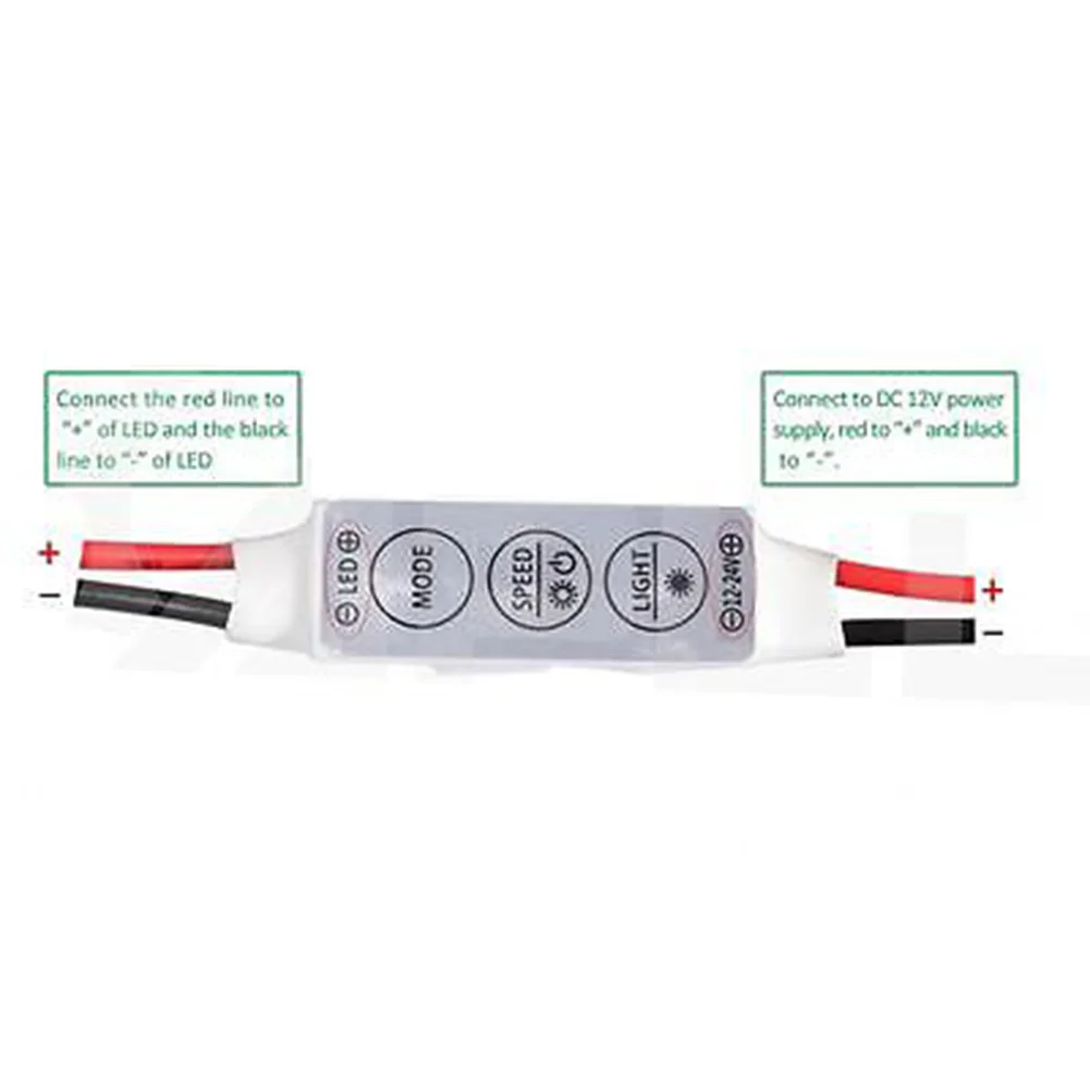 

Brand New Strip Light DC 12V Controller Decoration Dimmer For 3528 5050 5630 Led Mini On/off Switch Spare Parts