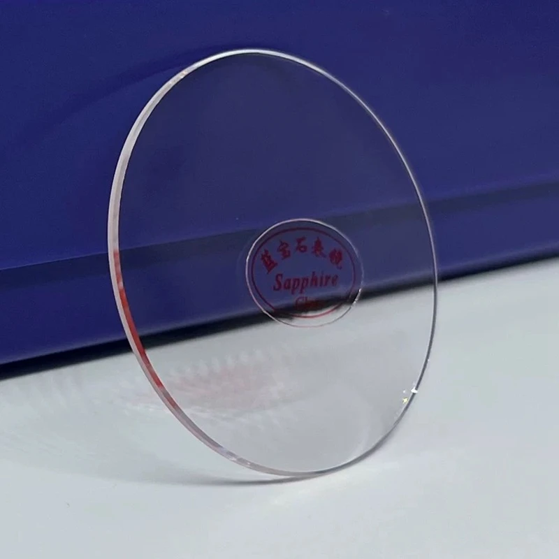 Premium Sapphire Watch Glass Replacement – Flat Crystal 1.0-1.2mm Thick, Transparent, 16-40mm Diameter, Single Piece