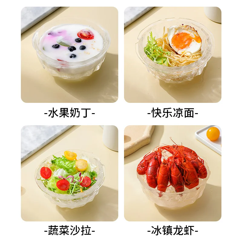 Summer Ice Bowl Mold Cube with Lid DIY Salad Pasta Bowls Container Mould  Dish Tray Ice Cream Party Bar Kitchen Tools Accessories - AliExpress