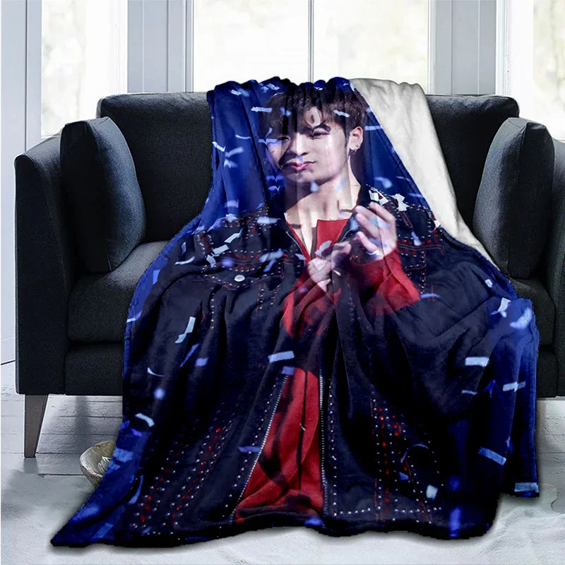 

Korean Idol Men's Group G-GOT7- Jackson Wang printed blanket,soft and warm flannel blanket,bed sofa outdoor travel blanket, gift