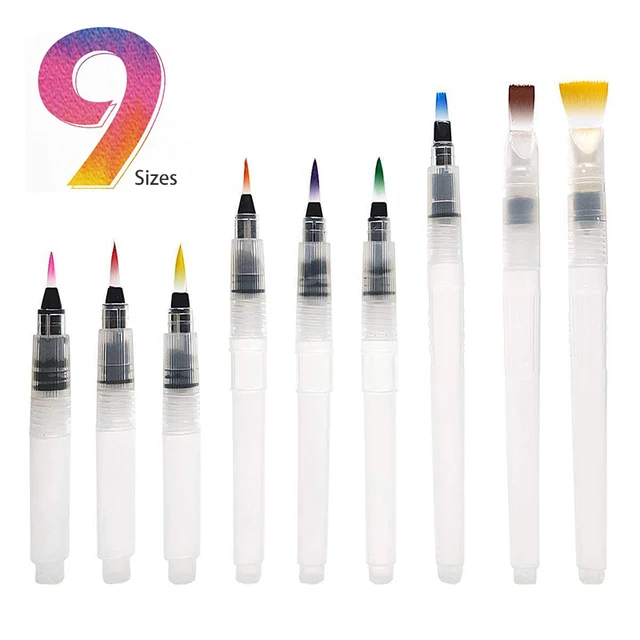 9/12Pcs Watercolor Brush Pens Set: The Perfect Tool for Beginners and Kids