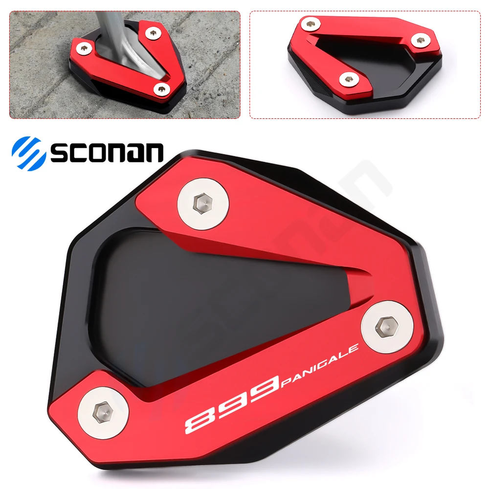 

Аксессуары для мотоциклов CNC алюминиевая Ножка Подставка боковая подставка расширение пластина для Ducati PANIGALE 959 899 1199 V2