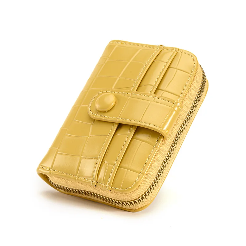 

Wallet for Women New Card Bag Women's Small Exquisite Alligator Pattern Multi-card Organ Card Card Clip Zipper Wallet