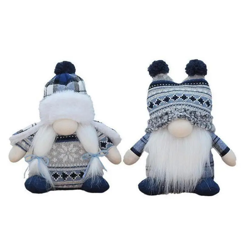 

Gnome Christmas Faceless Doll Ornament Cute Stuffed Gnomes Plush Toy Knitted Fabric Bearded Dwarf Doll Decoration Gift Accessor