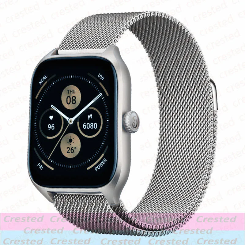 Sleek Milanese Metal Band, 20mm/22mm Adjustable Bracelet Strap