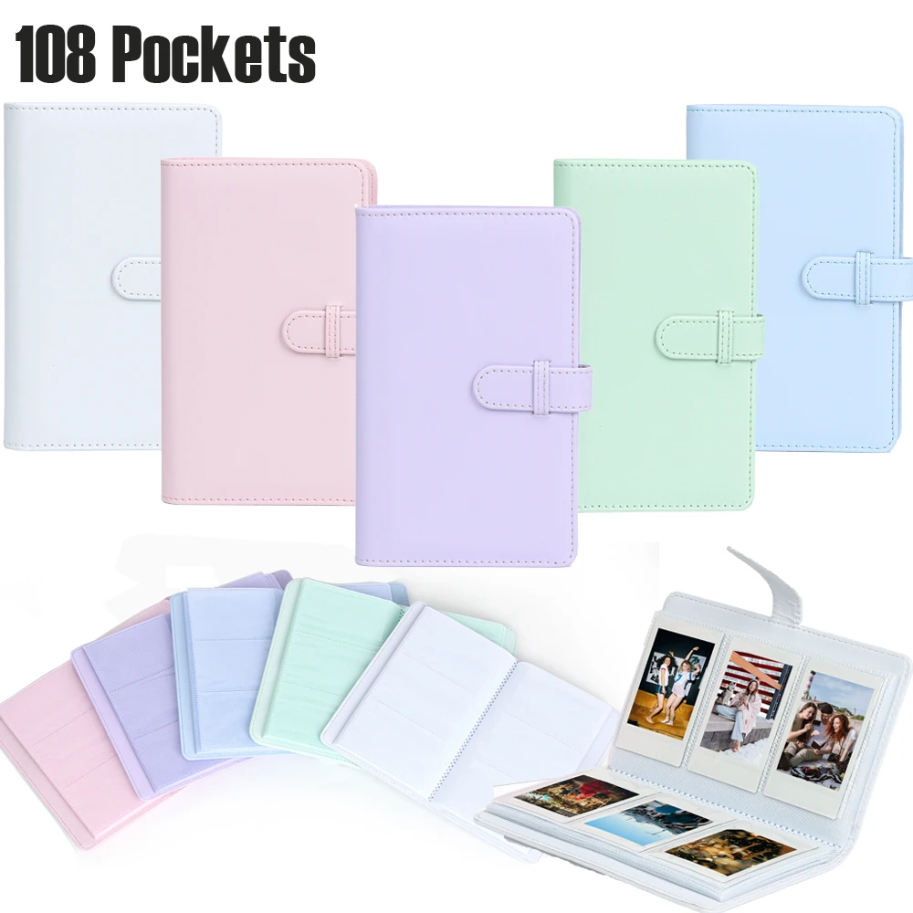 108 Tasche Di Grande Capacità Storage Instax Mini Album Fotografico Libro Per Fujifilm Mini 12 11 9 8 Liplay Link 3 Pollici Photo Paper Film