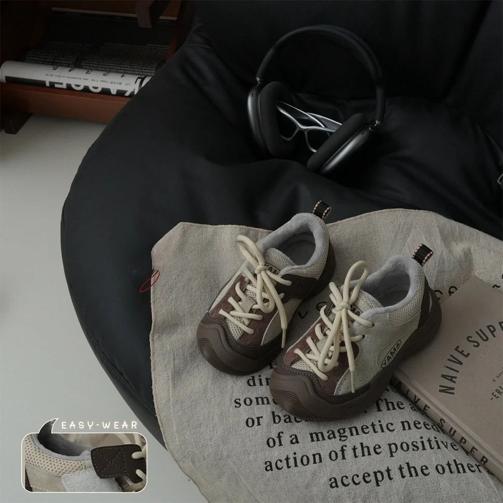 Children Outdoor Sports Shoes Babies Learn Walk Spring Autumn Baotou Boys Girls Soft Soles Warmth