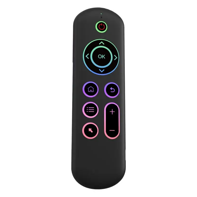 

2.4G BT 5.2 Remote Control Wireless Gyroscope Air Mouse Voice Remote Rainbow Backlight USB Receiver Mini Keyboard Smart TV PC