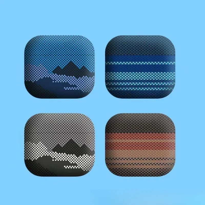 Anti-Drop Matte für Airpods 1 2 3 4. Generation Fall Carbon Faser Muster Kopfhörer Fall Abdeckung für Airpods Pro3 pro2 Pro Fall