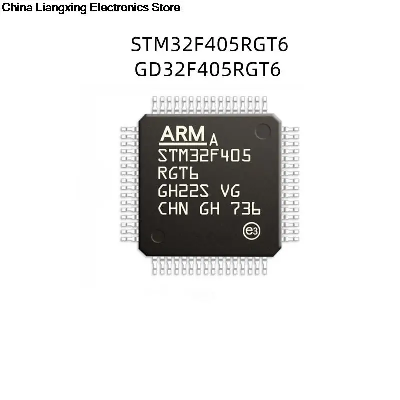 

1PCS 100% New STM32F405RGT6 GD32F405RGT6 STM32F405 32F405RGT6 GD32F405 RGT6 QFP64 Chipset