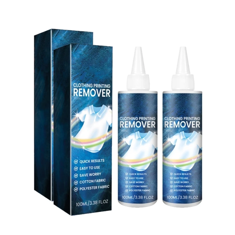 100ml Clothing Printing Remover Quick Result Fabric Print Pattern Remover Suitable for T-Shirt Skirt Hoodies Canvas