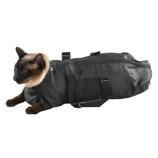 Mesh Cat Grooming Bag Oxford Cloth Cat Washing Bag Anti Scratch Cat Restraint Bag Breathable for Shower Nail Trimming Injection Mesh Cat Grooming Bag Oxford Cloth Cat Washing Bag Anti Scratch Cat Restraint Bag Breathable for Shower Nail Trimming Injection