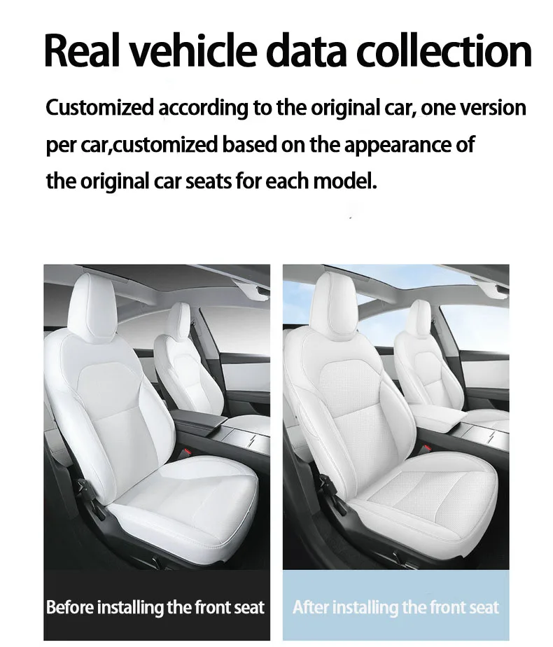 Full Set Seat Covers For Tesla Model Y Juniper 2025 Leather Breathable comfortab