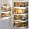 Plastic Kitchen Cabinets Home Living Room Snack Toy Storage Cabinet Box Multi-layer Flip Bedroom Cabinets Home Furniture u 1
