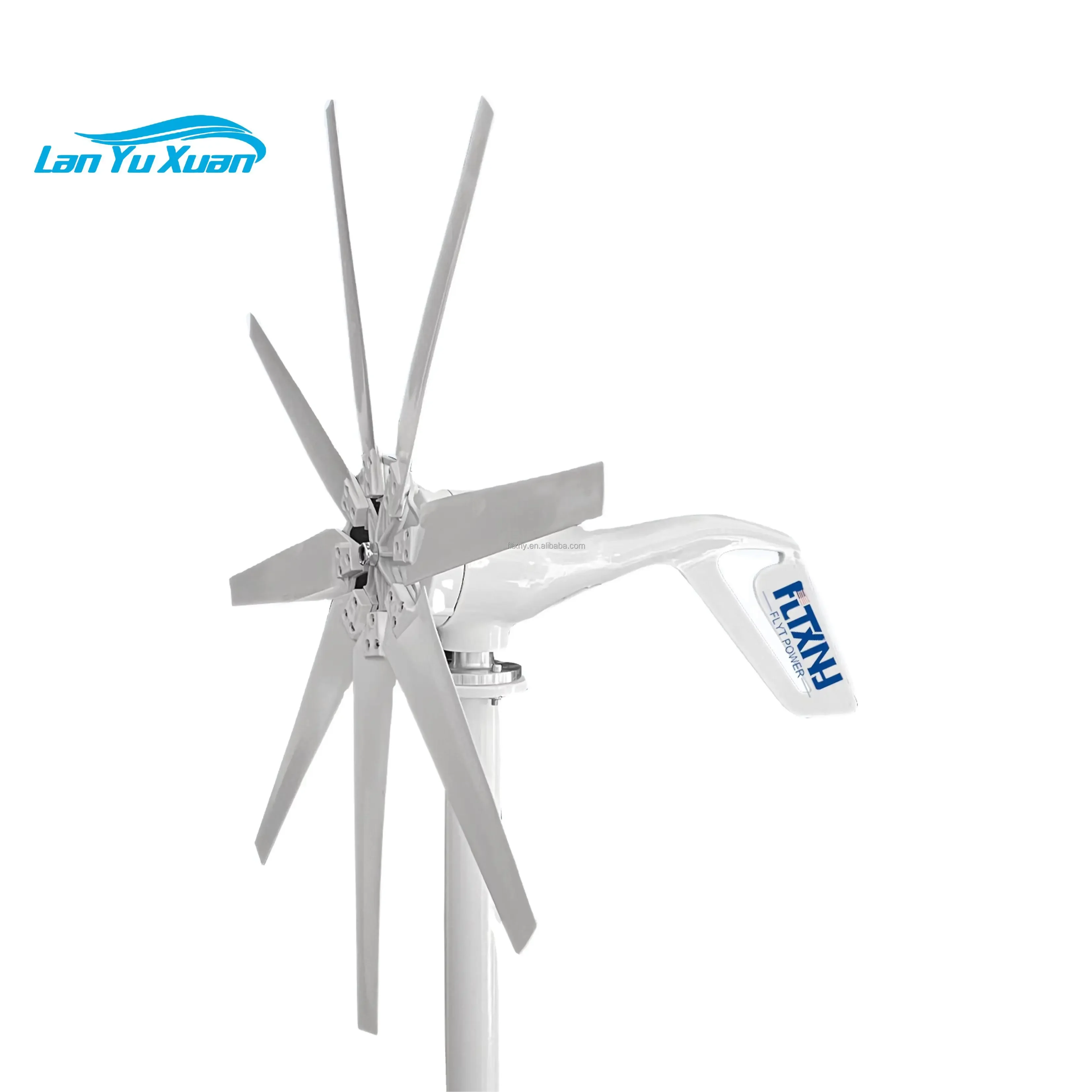 

FLTXNY 8 Blades 1000W 12V 24V 48V Wind Turbine Generator 1KW Small Windmill For Home Low Start Wind Speed With MPPT Controller