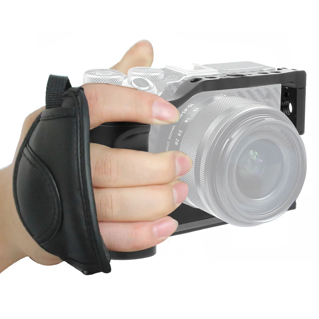 M6 Mark II Kamera-Cage-Rig mit Cold Shoe Mount, komfortablem Griff und Top-Griff für Canon EOS M6 Mark II Video-, Film- und Vlog-Stabilisator – Detail 6