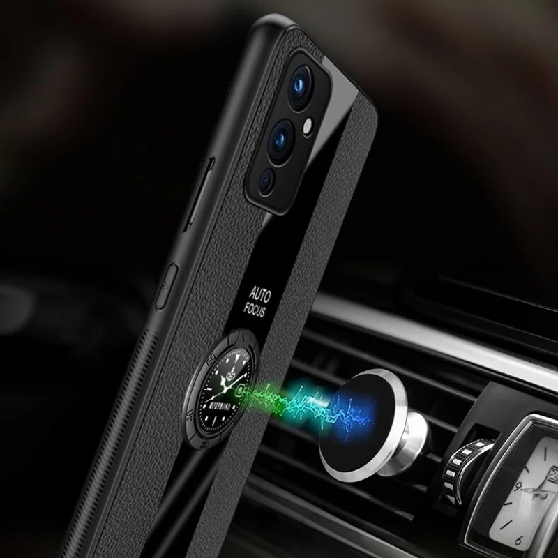 Luxury Leather Case For Oneplus Pro RT 9R Magnetic Holder - Main Image