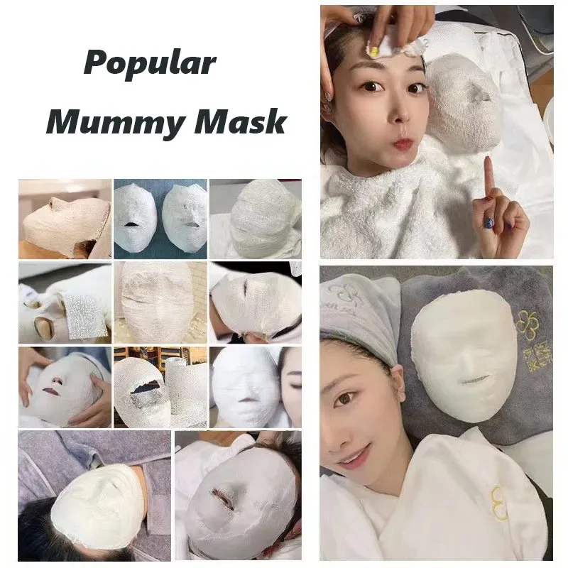 25pcs Mummy Sculpting Mask 5D V Shape SPA Plaster Whitening Lifting Slim Face Brighten Fine Lines Firming Skin Fading Masks