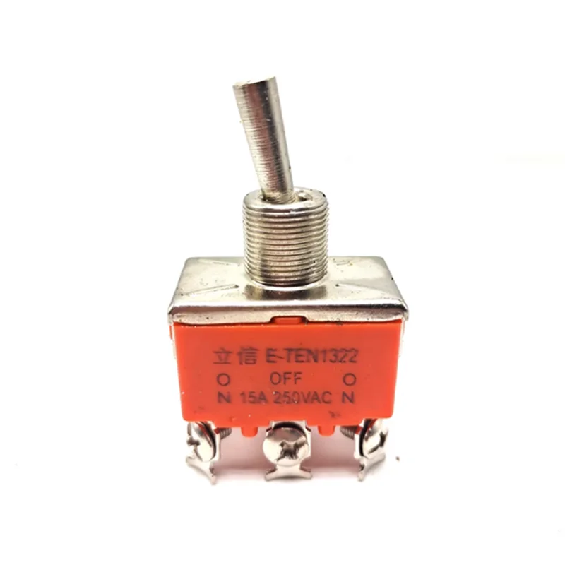 1PCS ETEN1322 Rocker Toggle Switch 6 pin Head 3 Grade Switch Double Pole Double Throw Toggle