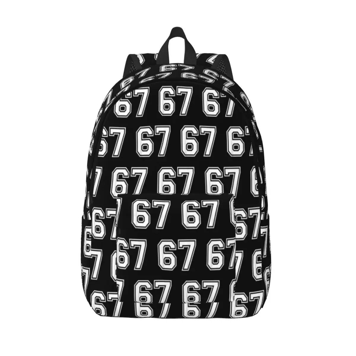 Number 67 Funny Cool Meme Backpack Men Women Cool High School Work Daypack 67th Birthday Laptop Computer Canvas Bags Lightweight 1