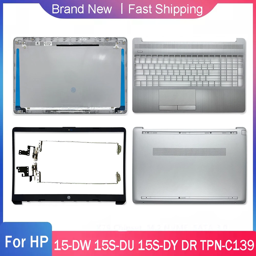 Nuova Custodia Inferiore Per Hp 15S-Du 15S-Dy 15S-Dr 15-Cs 15-Dw Tpn-C139 250 G8 Cover Posteriore Per Laptop Cornice Anteriore Poggiapolsi Coperchio P