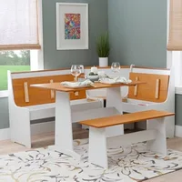 Kitchen Set, White, Five Piece Kitchen Dinings, Dining Room Sets 2