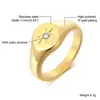 92260-ceefa0.jpg Bague Pinky, bague chevalière, bague pour hommes et femmes, bagues chevalières florales en acier inoxydable, bague céleste étoile du nord CZ
