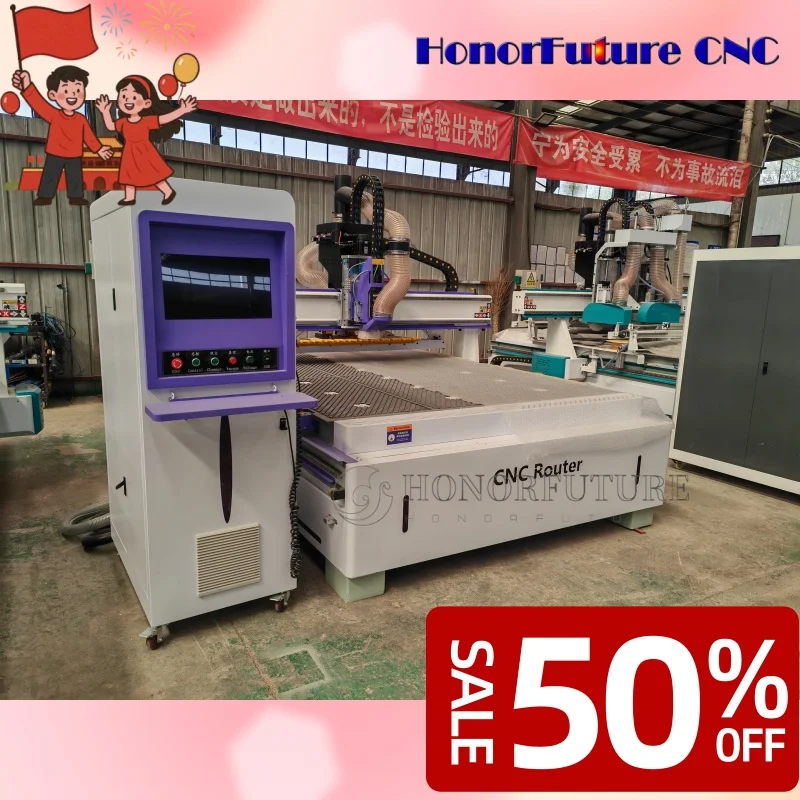 CNC 밀링 머신 1325 자동 공구 교환기 목재 조각 기계 가구 산업용 목재 밀링 커터 1300*2800mm ATC