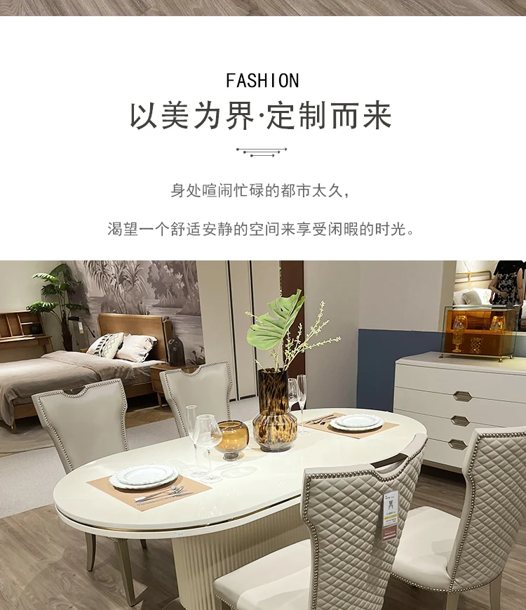 Description Picture 3 of itemNon Slip Unique Table Chairs Modern Wooden White Nordic Luxury Dining Table Space Saving Design Mesa De Jantar Home Furniture