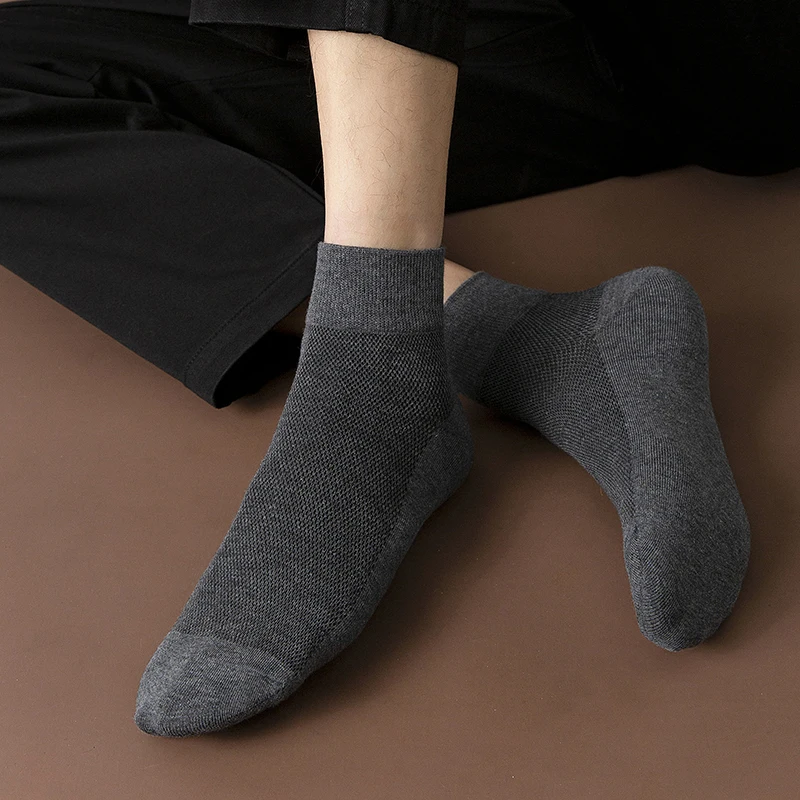 8 Pairs/Lot Men's Ankle Cotton Socks High Quality Casual Breathable Male Comfortable Business Soft Simple Fashions Socks