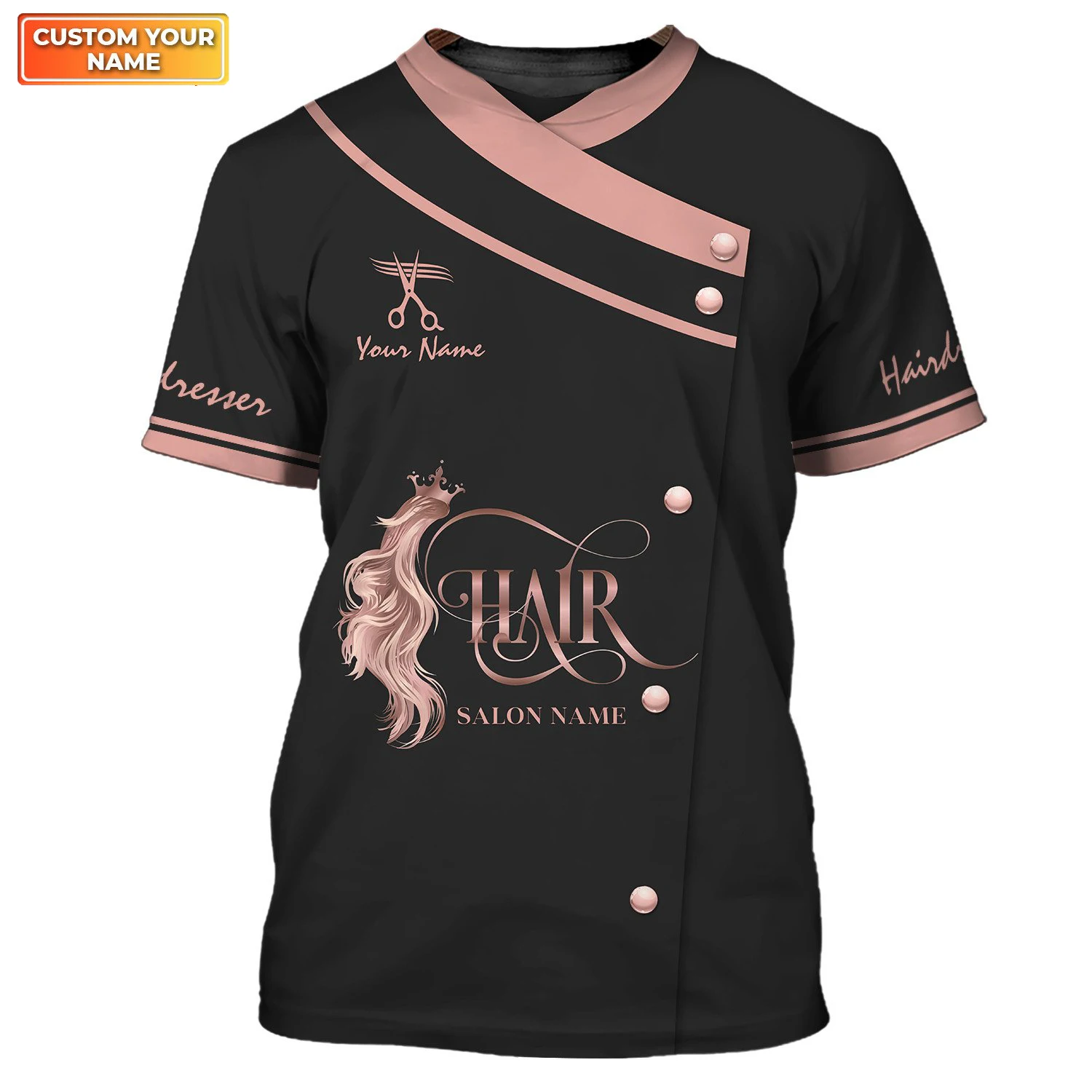 Evolution Of A Hairdresser - T-Shirt In Cotone Biologico Per Parrucchiere, Donna, Jonny Cotton - 4