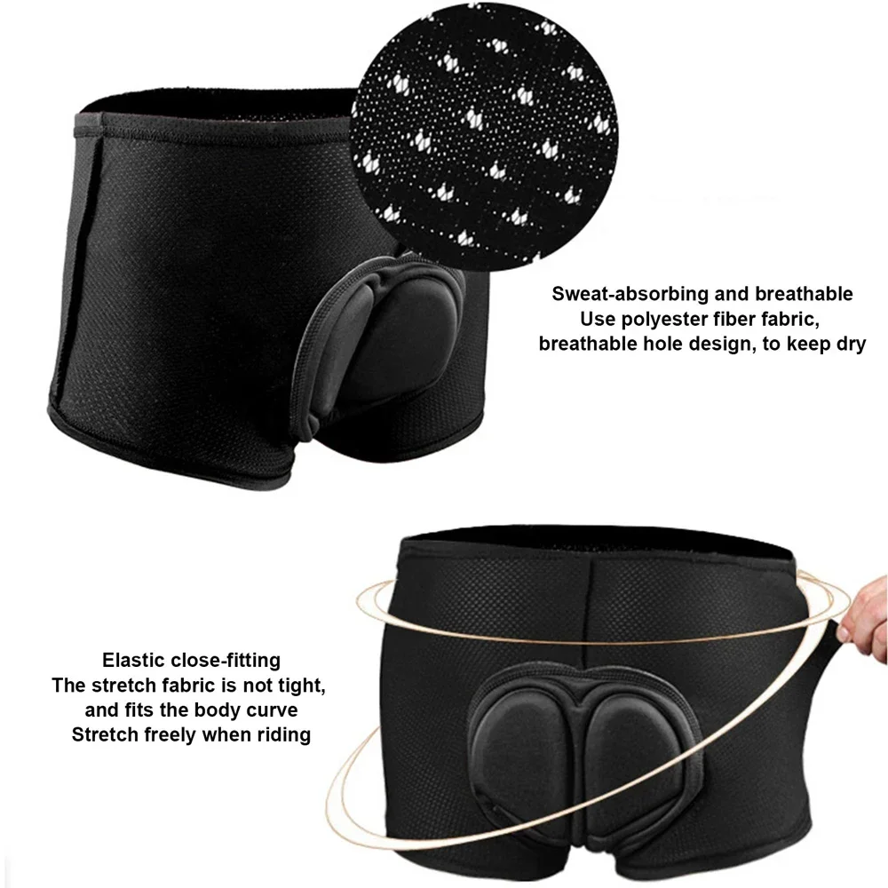 Sports Cycling Underwear for Men 4D Gel Padded Bike Bicycle Shorts Cycle Biking Riding Undershorts MTB Mountain Brief 1 PCS