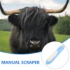 Manual Scraper Livestock Comb Horse Grooming Kit Stainless Steel Cleaning Brush Abs Cattle Bridegroom Spatula 2