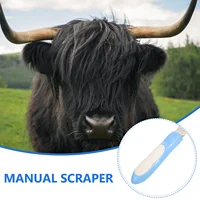 Manual Scraper Livestock Comb Horse Grooming Kit Stainless Steel Cleaning Brush Abs Cattle Bridegroom Spatula 2