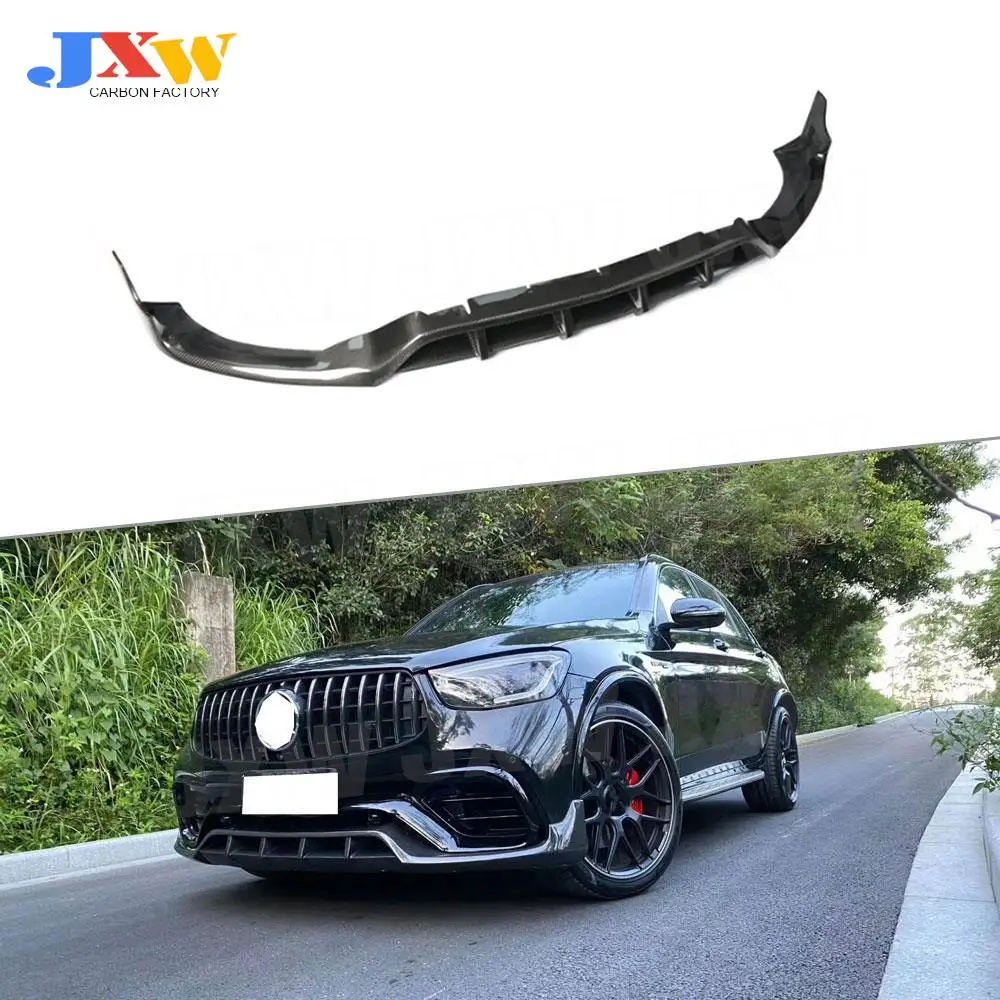 

Carbon Fiber Front Bumper Lip Chin Spoiler Shovel For Benz GLC Class Coupe W253 GLC63 Original Bumper 2016-2019 FRP Car Styling