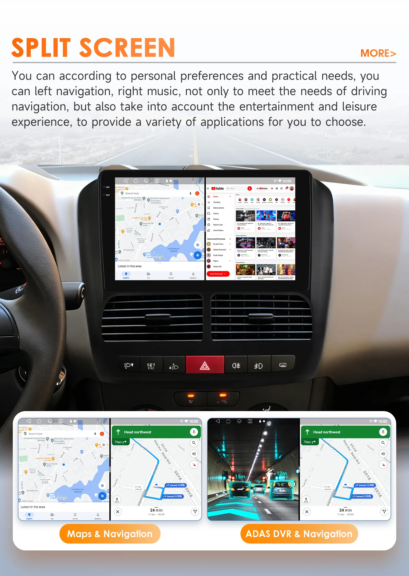 Hizpo AI Voice Autoradio für FIAT DOBLO 2 2010-2015/OPLO COMBO 2011-2018 Multimedia Player Carplay Android GPS Navigation 8Core – Detail 32