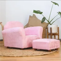 Roundy Child Size Chair with Microsuede Ottoman, Kids Chair, Toddler Chair with Ottoman, Toddler Sofa Couch for Girls 2