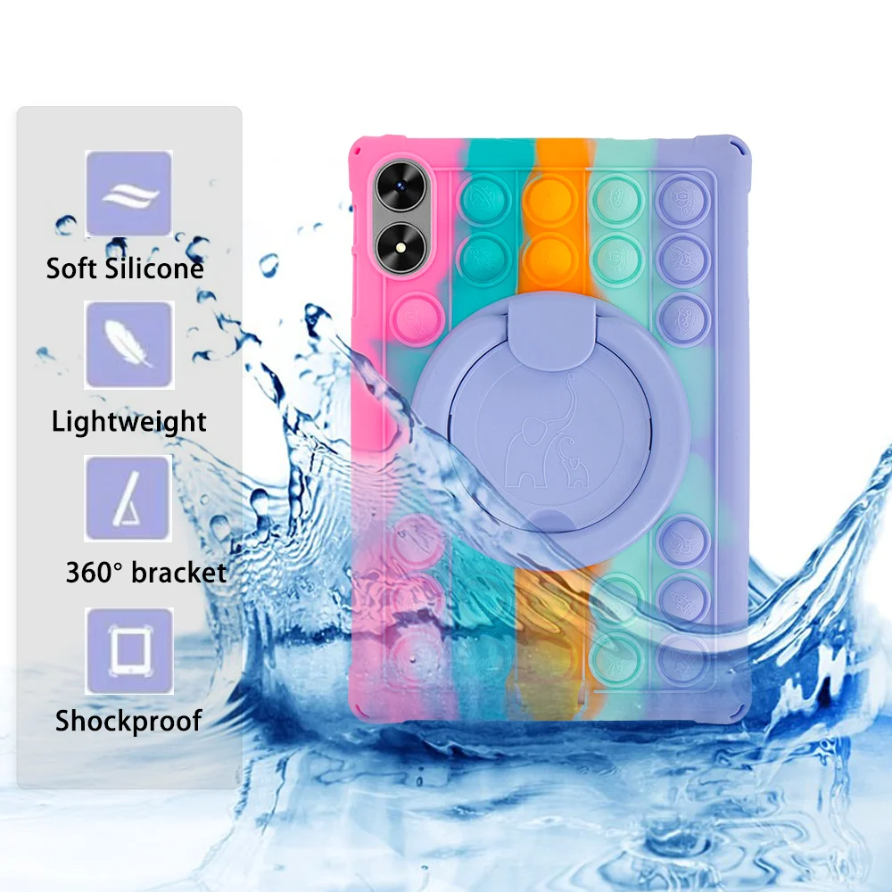 Silicone Tablet Case For Sharecloud P10-t P10-a With Rotating Stand_voghion.com