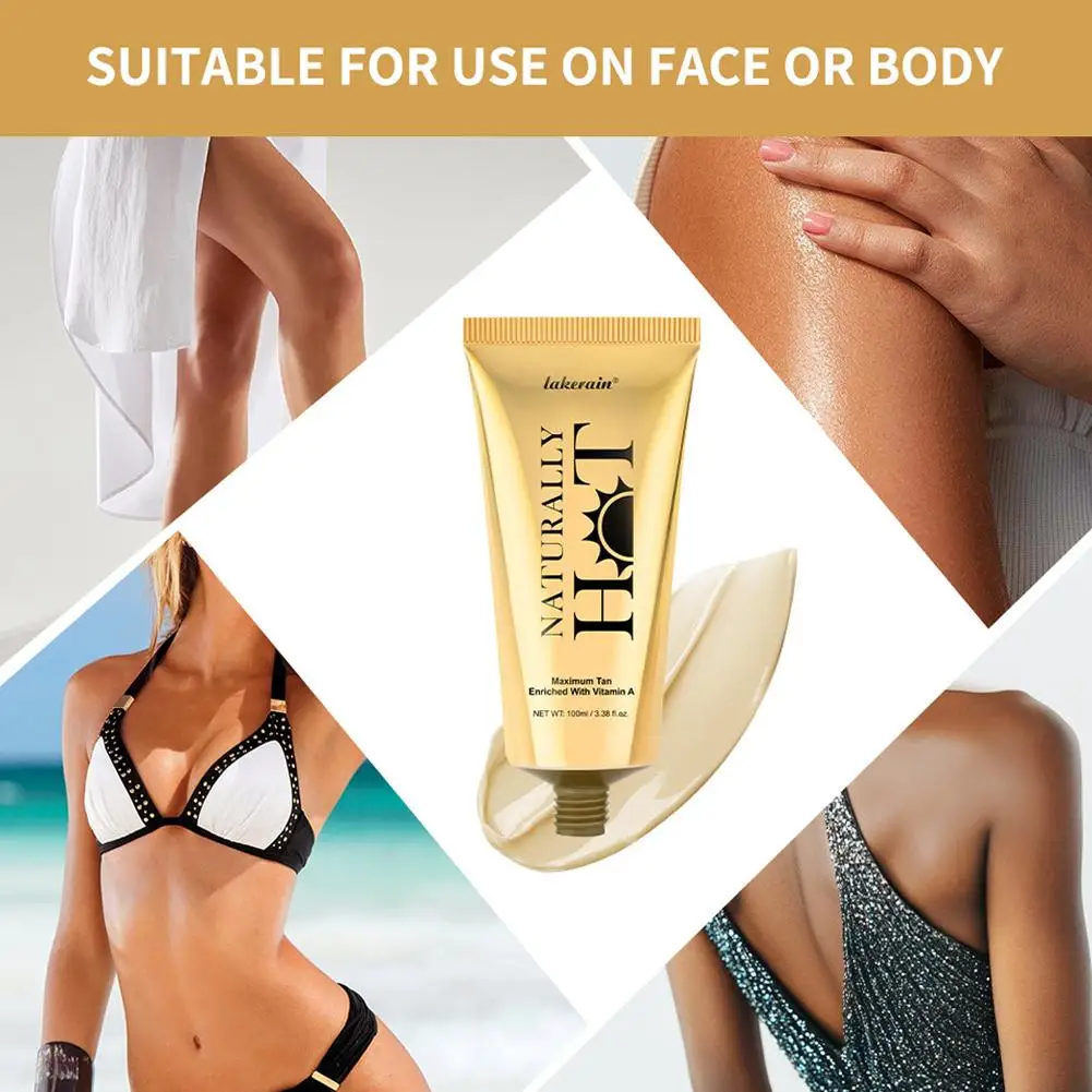 100ml Body Self Tanning Mousse Fake Tan Bronze Skin Quick Natural Tanning Mousse Body Bronzer Sunless Self Tanner Face