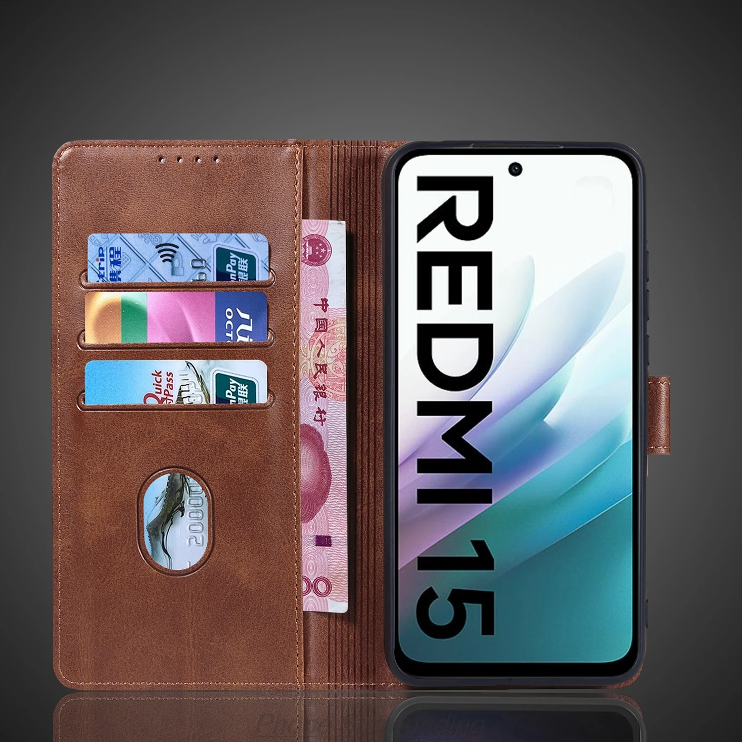 Leather Wallet Flip Cover Case - Stylish Protective Holster s Coque in PU Leather