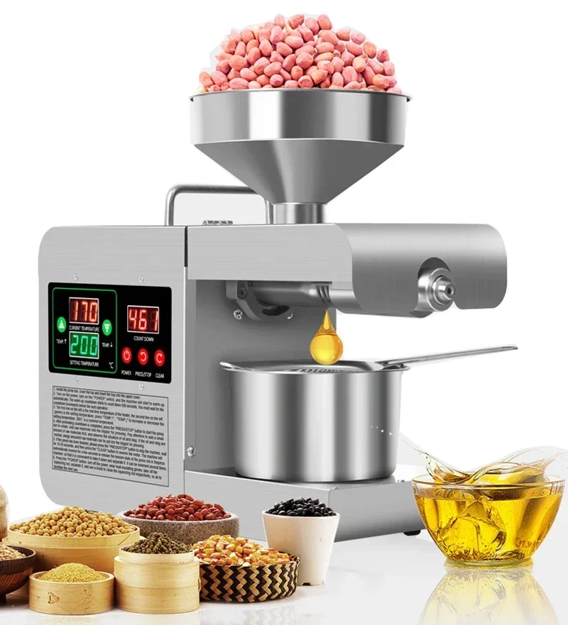 X8S Oil Presser Intelligent Stainless Steel 220V/110V Automatic Hot And Cold Oil Press for Peanut And Sesame Press Machine,oil press machine