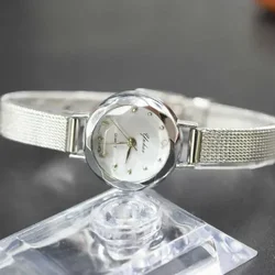Watches for Women Dress Top Brand Luxury Watch Female Clock Stainless Steel Silver Mesh Strap Quartz Wristwatches Zegarek Damski
