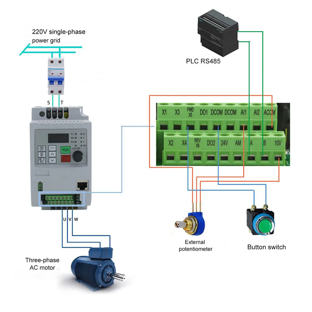 Convertitore Di Frequenza 750W UX-52-100-750W - Ingresso Monofase 176-264V, Uscita Trifase 0-220V, VFD Per Pompe E Macchine Utensili