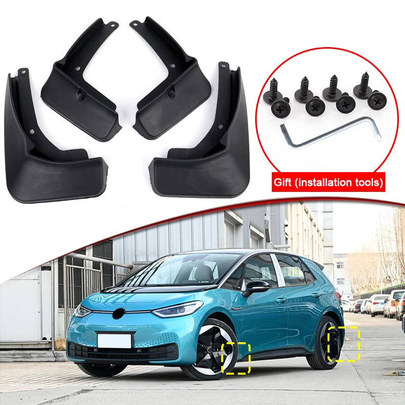

Car Styling For Volkswagen ID.3 ID3 2019-2023 ABS Car Mud Flaps Splash Guard Mudguards MudFlaps Front Rear Fender Accessories
