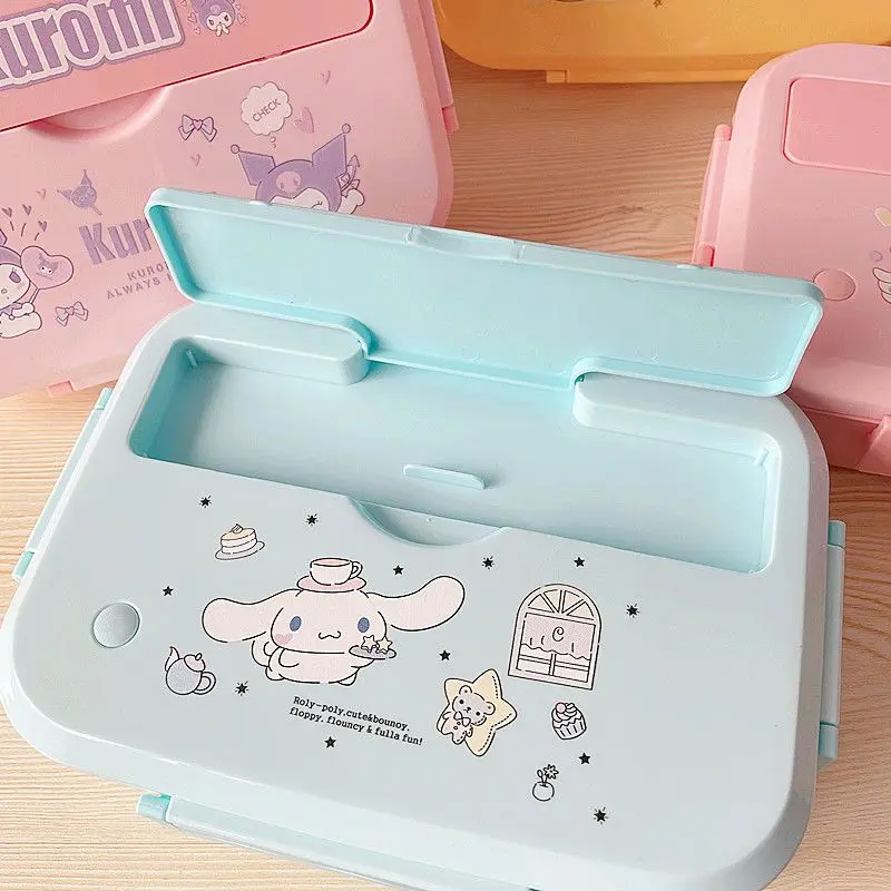 Kawaii Sanrioes Stainless Steel Lunch Box Kuromi My Melody Cunnamoroll