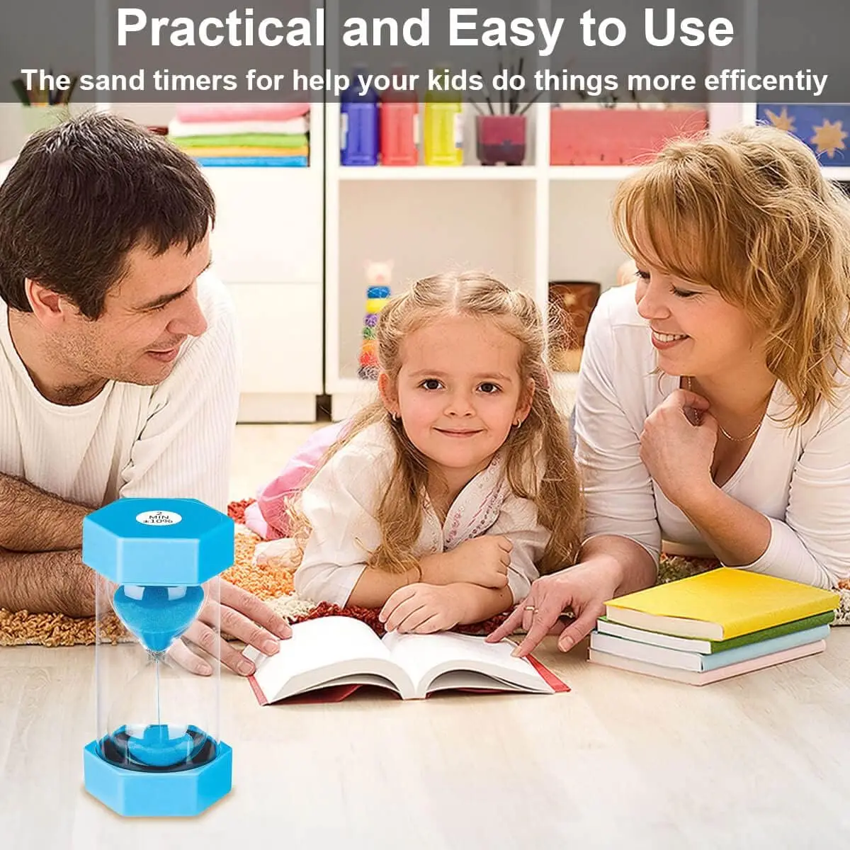 Sand Timer 5/10/30 Minute Hourglass Colorful Plastic Sand Clock Desk Decor for Games Classroom