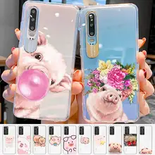 

Cute Pig Phone Case For Huawei P 20 30 40 pro lite Psmart2019 Honor 8 10 20 Y5 6 2019 Nova3E